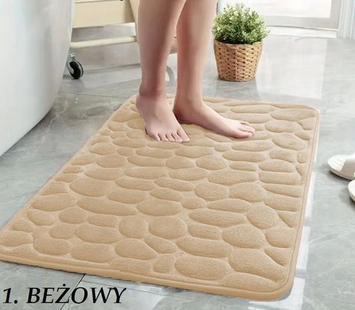 DYWANIK ŁAZIENKOWY 50X80CM DUŻY MIĘKKI XXL CHŁONNY ANTYPOŚLIZG MEMORY FOAM na Arena.pl