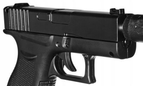 PISTOLET NA KULKI PLASTIKOWE GLOCK C7 METALOWY CZARNY GRATIS 500 KULEK na Arena.pl