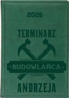 KALENDARZ A5 2026 dzienny książkowy z grawerem Z IMIENIEM DLA BUDOWLAŃCA