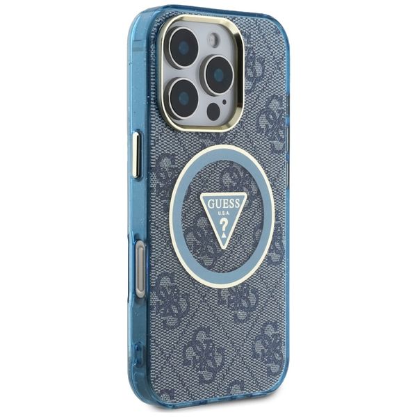 Etui Guess do iPhone 16 Pro, Niebieski, MagSafe zdjęcie 4