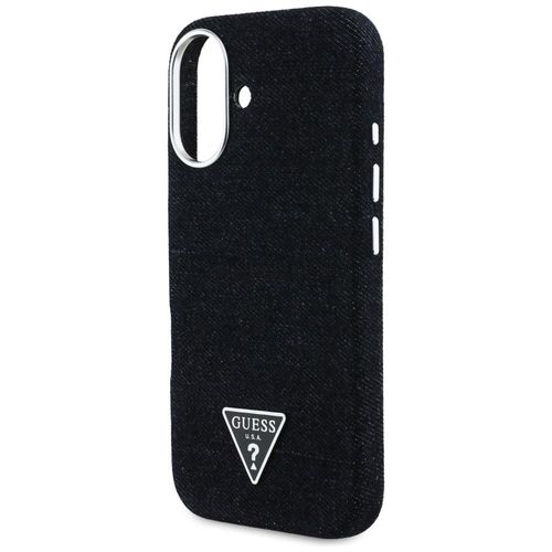 Etui Guess Denim Triangle Logo MagSafe do iPhone 16 czarny na Arena.pl