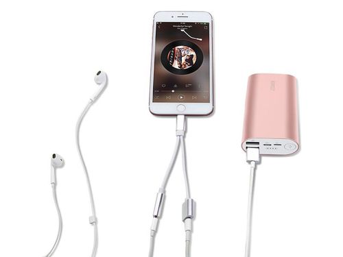 Kabel przejściówka lightning do iPhone audio mini jack srebrny na Arena.pl