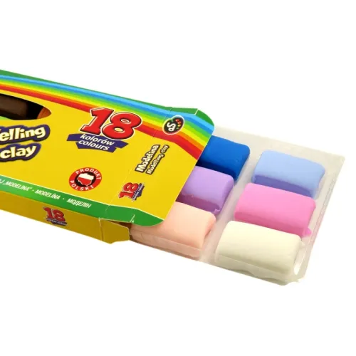 Utwardzalna modelina dla dzieci do zabawy tworzenia prac zestaw 18 kolorów na Arena.pl