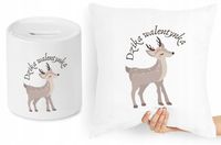 Na Walentynki Zestaw Poduszka + Skarbonka Prezent Z Nadrukiem Ze Zdjęciem