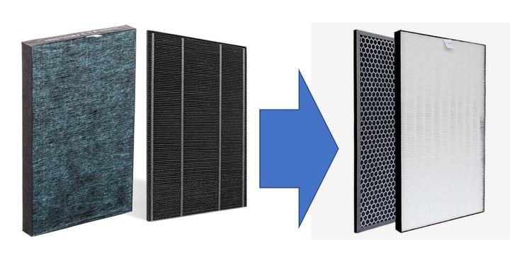 Zestaw filtrów do SHARP KC-A60EUW HFR MFR DFR zdjęcie 2