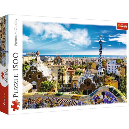 Puzzle 1500 Elementów Park Guell, Barcelona na Arena.pl