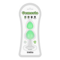 gemoria silicone butt plug (glow-in-the-dark) - green