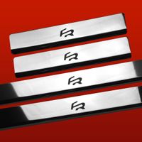 Listwa progowa SEAT LEON MK3 FR Stal nierdzewna 304 połysk z czarnymi liter