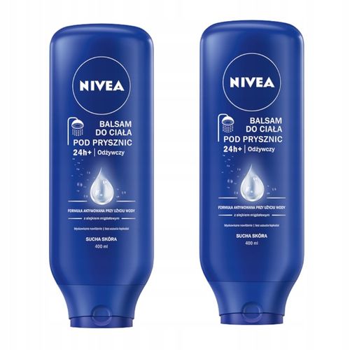 NIVEA Balsam do ciała pod prysznic - nawilżający odżywczy 400ml x 2 na Arena.pl