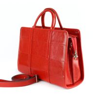 515 Damski kuferek duży pasy-czerwona KEMER