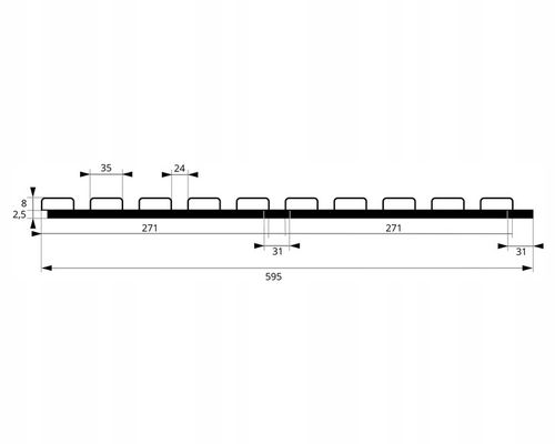 Lamele na czarnej płycie HDF - zestaw 59,5 cm x 275 cm - Czarny 914 i inne na Arena.pl