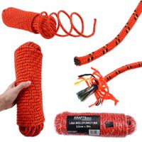 Lina wielofunkcyjna 9,5mm x 30 m pomarańczowa ogrodowa namiotu KD11021