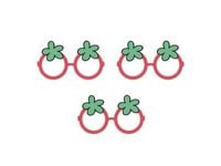 Okulary imprezowe, Owoce, 6 szt.