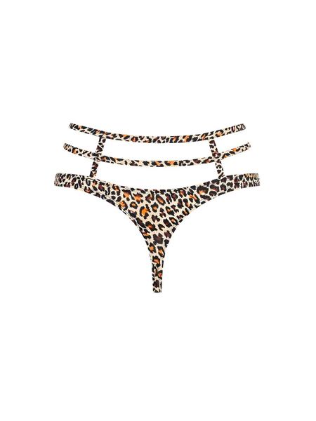 Selvy stringi beżowe panterka Obsessive L/XL zdjęcie 4