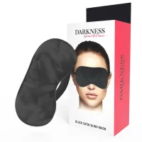 darkness basic black mask - satynowa, regulowana opaska na oczy