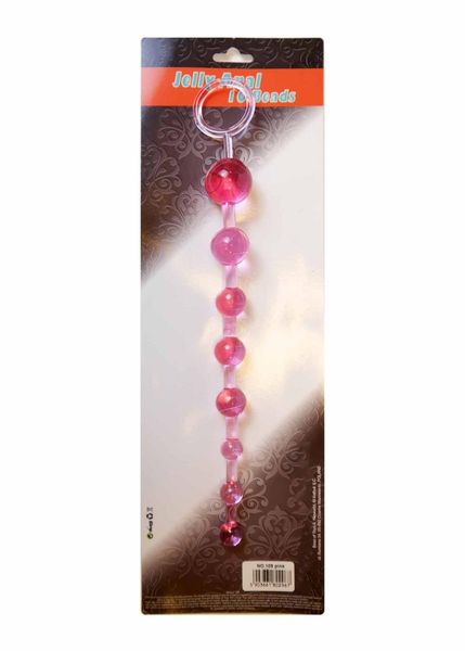 Plug/kulki-Jelly Anal 10 Beads Pink zdjęcie 3