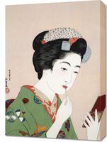 Obraz 50x70cm Woman Applying Rouge, Hashiguchi Japoński Vintage