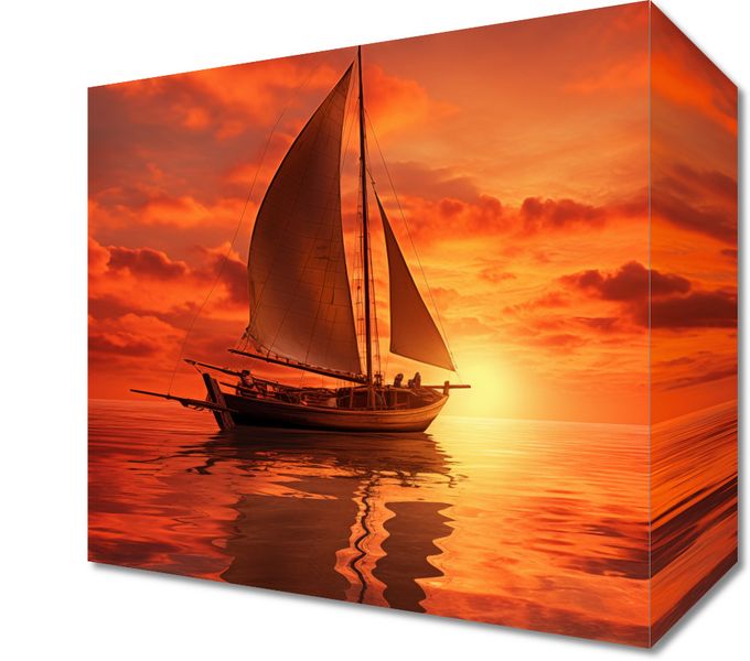 Obraz 20x20cm Pod Żaglami Zachodu Słońca zdjęcie 1