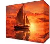 Obraz 20x20cm Pod Żaglami Zachodu Słońca