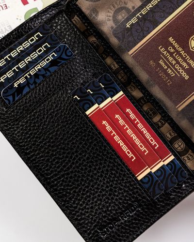 lakierowany portfel damski na karty - peterson na Arena.pl