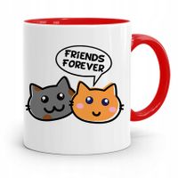 Kubek Czerwony Przyjaciela Friends Forever Prezent Z Nadrukiem Ze Zdjęciem