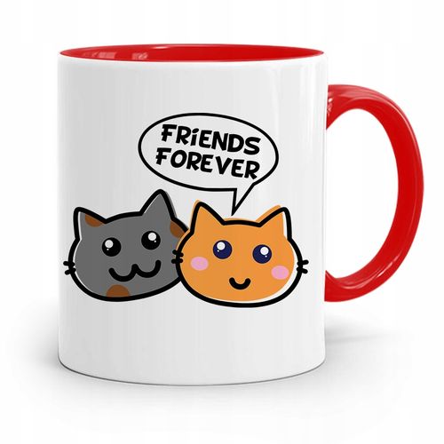 Kubek Czerwony Przyjaciela Friends Forever Prezent Z Nadrukiem Ze Zdjęciem na Arena.pl