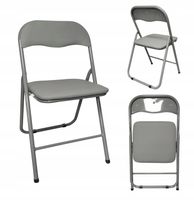 Krzesło składane ogrodowe cateringowe bankietowe biurowe C-9281 szare