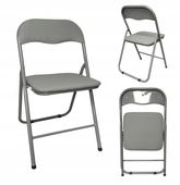 Krzesło składane ogrodowe cateringowe bankietowe biurowe C-9281 szare
