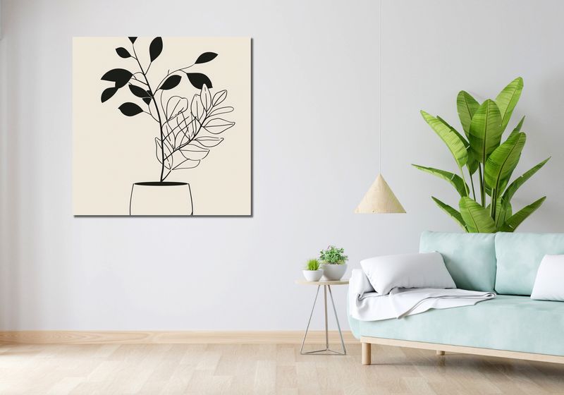 Obraz 100x100cm Prostota Doniczki zdjęcie 2