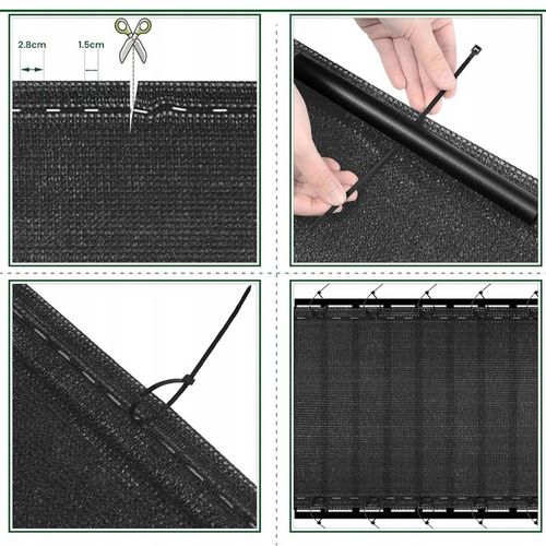 SIATKA CIENIUJĄCA 1,5x50m 90% MASKUJĄCA 140g/m2 OSŁONA OGRODZENIE PŁOT UV5% na Arena.pl