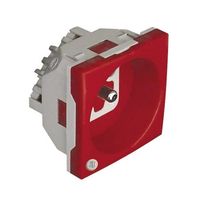 Efapel Quadro45 gniazdo z uziemieniem kluczem i lampką kontrolną czerwony 45117 SVM