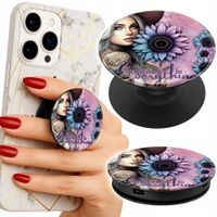 Uchwyt do telefonu Popsocket na palce/stojak KOBIETA W SŁONECZNIKACH