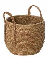 Kosz Sunflower z Trawy Morskiej Naturalny 32×27×27 cm Styl Boho