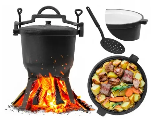 Kociołek EMALIOWANY żeliwny 8L + GRATIS ŁYŻKA na Arena.pl