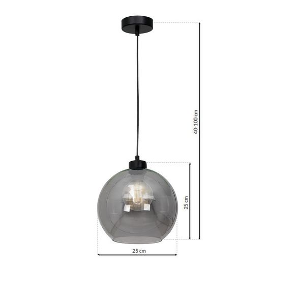 Lampa wisząca SOFIA SMOKED 1xE27 zdjęcie 7