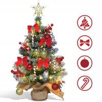 SZTUCZNA CHOINKA 60 CM MINI DEKORACJA BOŻONARODZENIOWA STOŁOWA Z LED