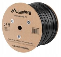 Kabel UTP Lanberg kat. 6 305m drut CU outdoor żelowany