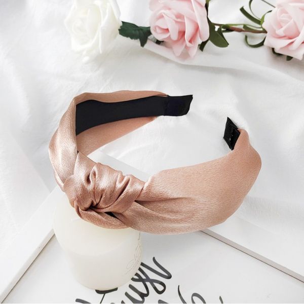 Opaska Turban Z Materiału Satynowa O228Mor zdjęcie 1