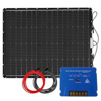 ZESTAW FOTOWOLTAICZNY 150W SOLARNY DO KAMPERA ŁODZI JACHTU MPPT