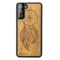 drewniane etui na samsung galaxy s21 łapacz snów imbuia