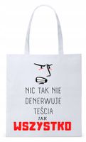 Dla Teścia Taty Prezent Torba Eco Biała Shopper Z Nadrukiem Ze Zdjęciem