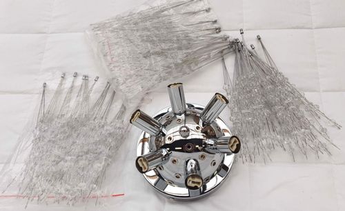 Lampa Sufitowa Kryształowa Żyrandol G9 Led Srebrna na Arena.pl