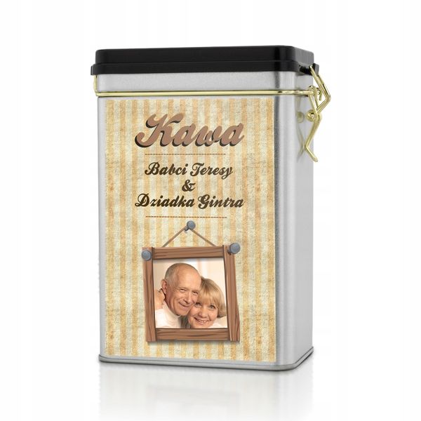 Zestaw na PREZENT dla DZIADKA puszka na kawę IMIĘ zdjęcie 1