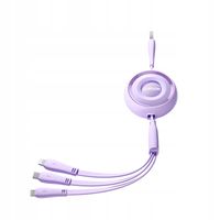 2 x Kabel Joyroom Colorful Series S-A40 zwijany 3w1 USB-A - USB-C / Lightni