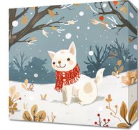 Obraz 40x40cm Śnieżny Kompan