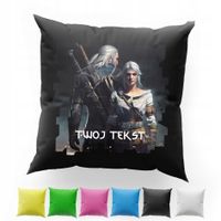 POSZEWKA Z NADRUKIEM BAWEŁNIANA 40x40CM - WIEDŹMIN WITCHER GRA FILM