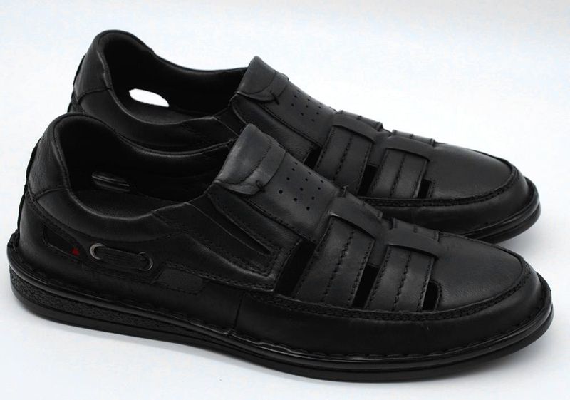 Buty męskie wsuwane American Club CY50/22 - czarne 43 zdjęcie 2