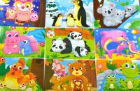 ZESTAW 9 SZTUK EDUKACYJNYCH DREWNIANYCH UKŁADANEK EDUKACYJNE KLOCKI PUZZLE