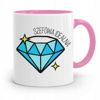 Kubek Różowy Prezent Dla Szefa Szefowa Idealna Z Nadrukiem Ze Zdjęciem