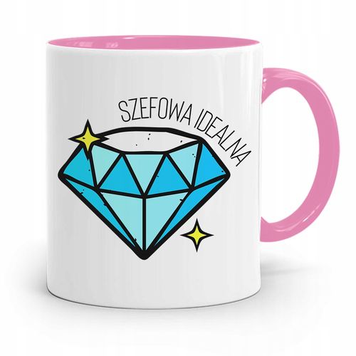 Kubek Różowy Prezent Dla Szefa Szefowa Idealna Z Nadrukiem Ze Zdjęciem na Arena.pl